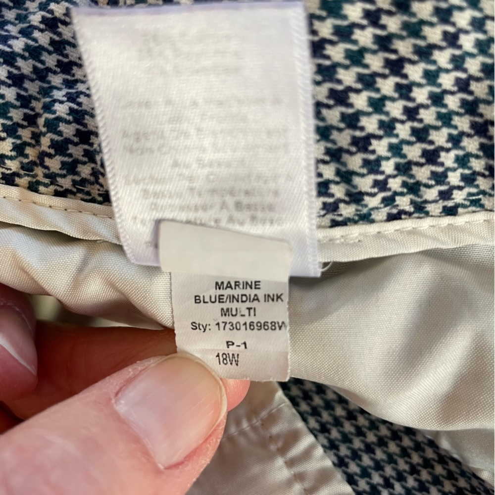 Talbots Hampshire Navy and White Trousers.  Size 18W - Picture 7 of 8